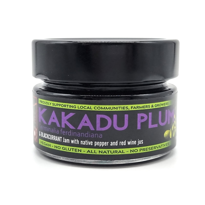 Kakadu Plum, Blackcurrant & Native Pepper Leaf with a Red Wine Jus Jam 160g